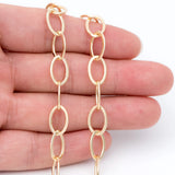 Brass Oval Chains 8.5x12mm Link Cable Chain (#LK-351)