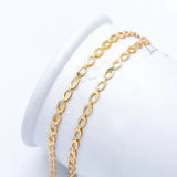 Brass Specialty Chains, Link Size 4x8mm, Bulk Chain, 1 Meter