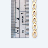 Brass Specialty Chains, Link Size 4x8mm, Bulk Chain, 1 Meter