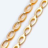 Brass Specialty Chains, Link Size 4x8mm, Bulk Chain, 1 Meter