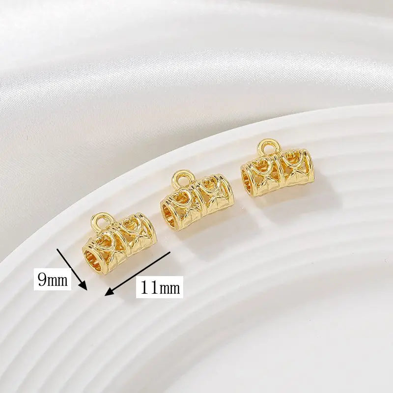 Gold-Plated Copper Charm Pendant 10pcs/Lot DIY Earring Jewelry Finding
