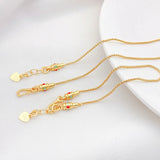 Gold-Plated Copper Extendable Bracelet Charms Pendant 2pcs