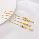Gold-Plated Copper Extendable Bracelet Charms Pendant 2pcs