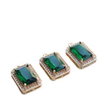 Gold-Plated Zircon Charms Pendant 6pcs/lot for DIY Earrings