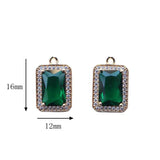 Gold-Plated Zircon Charms Pendant 6pcs/lot for DIY Earrings