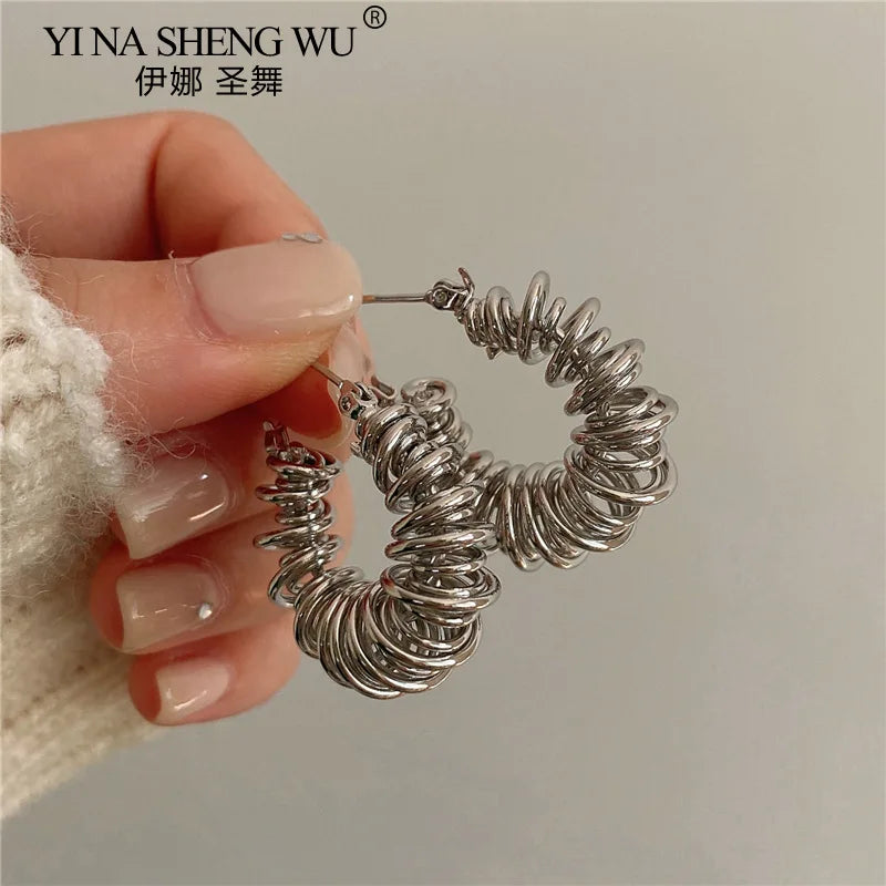 Gold-Plated High-End Women's Earrings Light Temperament Earrings