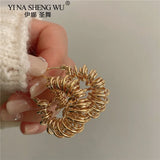 Gold-Plated High-End Women's Earrings Light Temperament Earrings