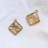Gold-Plated Hanging Abalone Shell Pendant DIY Ornaments
