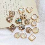 Gold-Plated Hanging Abalone Shell Pendant DIY Ornaments