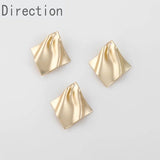 Gold-Plated Matt Folds Diamond-Shaped Pendant Access.