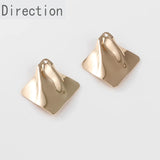 Gold-Plated Matt Folds Diamond-Shaped Pendant Access.
