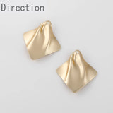 Gold-Plated Matt Folds Diamond-Shaped Pendant Access.