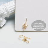 Gold-plated Retro Butterfly Round Love S-shaped Ear Hook DIY Jewelry Earring Nai