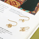 Gold-plated Retro Butterfly Round Love S-shaped Ear Hook DIY Jewelry Earring Nai