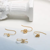 Gold-plated Retro Butterfly Round Love S-shaped Ear Hook DIY Jewelry Earring Nai