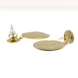 Plated Concave Round Earrings/Silver for Women