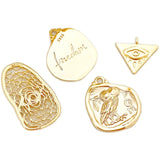 Gold Owl Demon Eye Dream Catcher Necklace Pendant DIY Jewelry Material