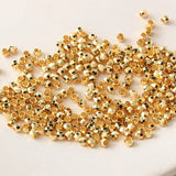 Gold-Plated Copper 2mm Spacer Beads for DIY Bracelet Necklace
