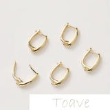 Gold-Plated Copper U-Shaped Earrings DIY Material