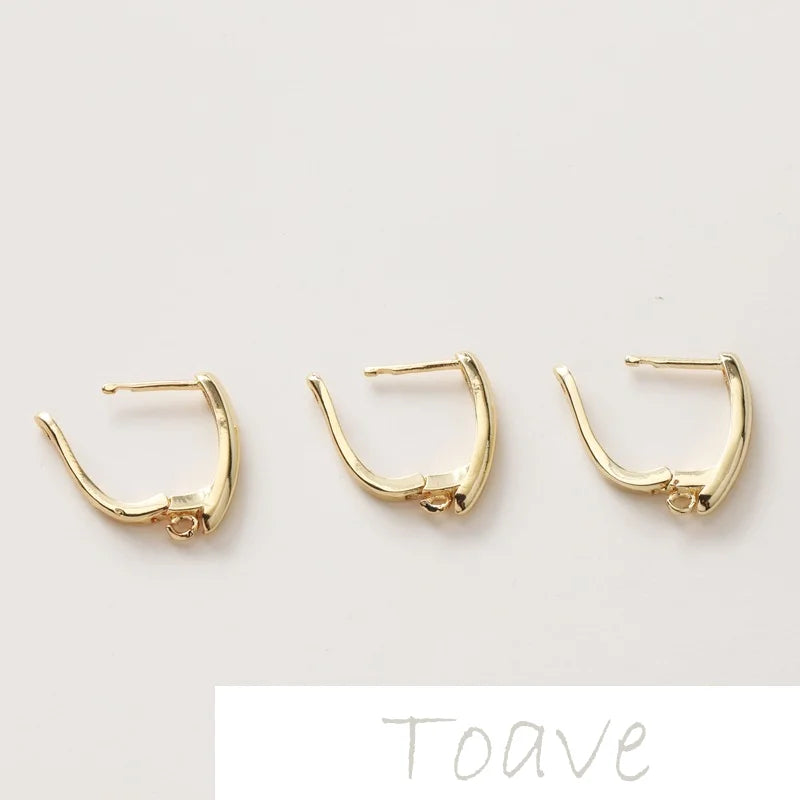 Gold-Plated Copper U-Shaped Earrings DIY Material