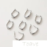 Gold-Plated Copper U-Shaped Earrings DIY Material
