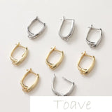 Gold-Plated Copper U-Shaped Earrings DIY Material