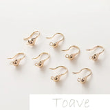 Gold-Plated Copper Fat Drop Ear Hook DIY Accessories
