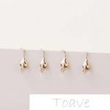 Gold-Plated Copper Fat Drop Ear Hook DIY Accessories