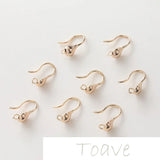 Gold-Plated Copper Fat Drop Ear Hook DIY Accessories