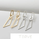 Gold-Plated Copper Real Geometric Earrings DIY Material Accessories