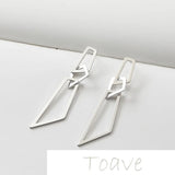 Gold-Plated Copper Real Geometric Earrings DIY Material Accessories