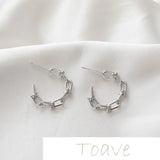 C-Shaped Chain Silver Needle Earrings DIY Girl Earrings