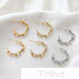 C-Shaped Chain Silver Needle Earrings DIY Girl Earrings