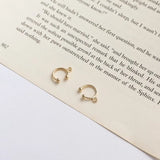 Gold-plated Double Beads Adjustable Ear Clip DIY Jewelry Accessory