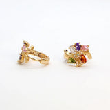 Crystal Hoop Earrings for Women, Plated Novelty Jewelry