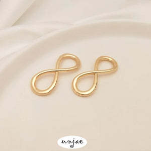 Gold-Plated 8-Shaped Buckle Link Ring Leather Cord Connection DIY Jewelry