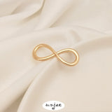 Gold-Plated 8-Shaped Buckle Link Ring Leather Cord Connection DIY Jewelry