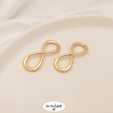 Gold-Plated 8-Shaped Buckle Link Ring Leather Cord Connection DIY Jewelry