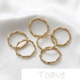 Gold-Plated Silver Round Hollow Frame Retro Bead Chain DIY Accessory