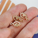 Gold-Plated Small Eyes Ins Earrings DIY Accessories