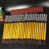 Gold-rimmed Nanmu Brush Calligraphy Set for Students and Teachers