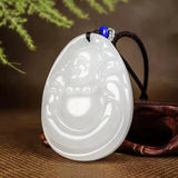 Silk Jade Boutique Maitreya Buddha Necklace Pendant for Men and Women