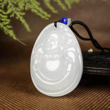 Silk Jade Boutique Maitreya Buddha Necklace Pendant for Men and Women