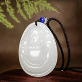 Silk Jade Boutique Maitreya Buddha Necklace Pendant for Men and Women