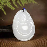 Silk Jade Boutique Maitreya Buddha Necklace Pendant for Men and Women