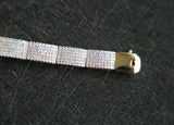 Silver Wedding Engagement Mens Micro Pave CZ Bling Rock Bracelet