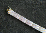 Silver Wedding Engagement Mens Micro Pave CZ Bling Rock Bracelet