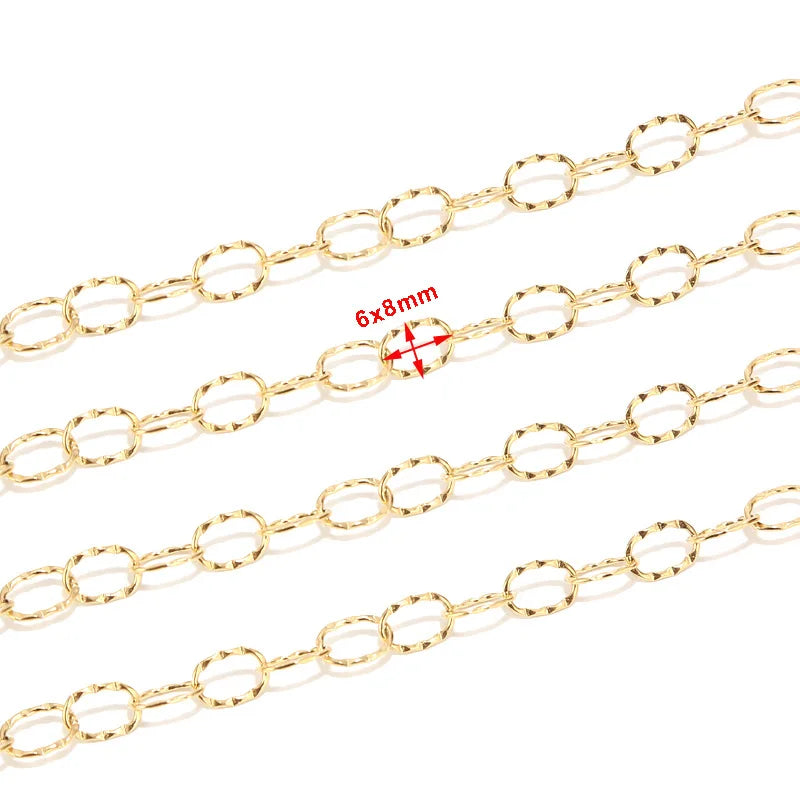 6*8mm Stainless Steel Cable Link Chain for Jewelry Making