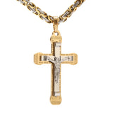 Cross Christ Jesus Pendant Necklace Stainless Steel Chains Necklace
