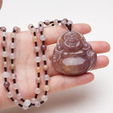 Jade Buddha Pendant Laughing Buddha Necklace